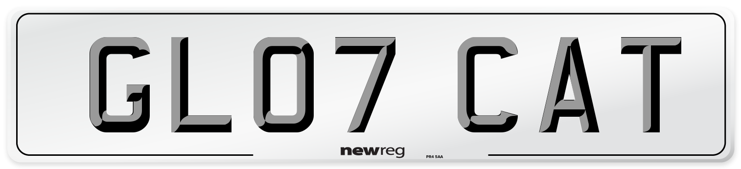 GL07 CAT Number Plate from New Reg